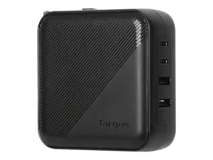 TARGUS 100W Gan įkroviklis su keliavimo adapteriais