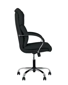 Vadovo kėdė  NOWY STYL NADIR STEEL Chrome, juodos sp. odos imitacija