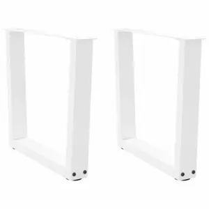 Kavos staliuko kojelės, V formos, 2 vnt., baltos, 60x(42-43,3) cm, plienas