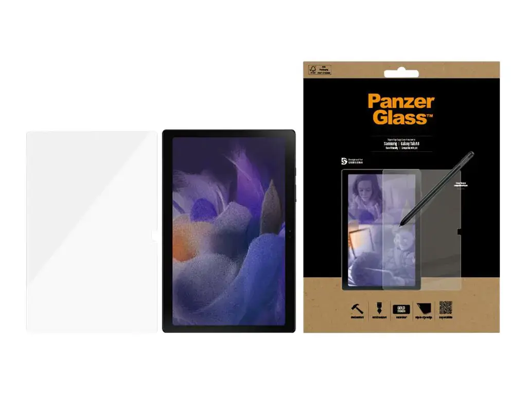 PanzerGlass ™ Samsung Galaxy T A8 | Ekrano apsauga Stiklas, Skaidri ekrano apsauga, grūdintas stiklas, polietileno tereftalatas (PET), 45 g, 1 vnt.
