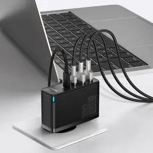 "Baseus GaN2 Pro" greitasis įkroviklis 100 W USB / C tipo USB greitasis įkrovimas 4+ Power Delivery Black (juodas)
