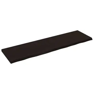 Stalviršis, tamsiai rudas, 220x60x(2-6)cm, ąžuolo masyvas
