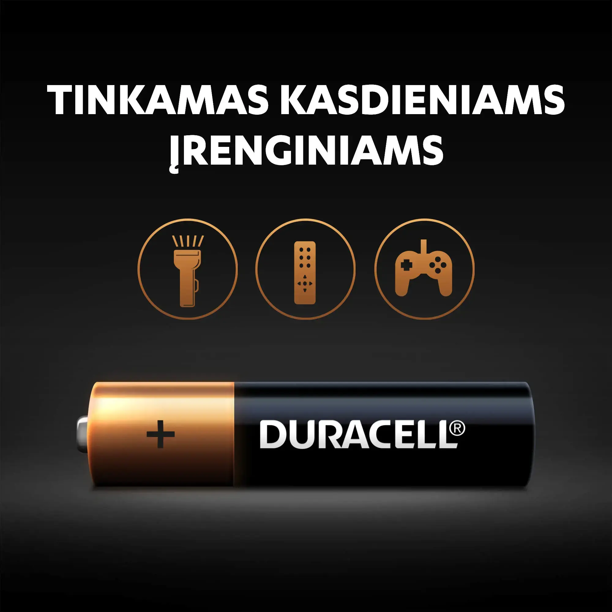 Duracell 8x LR03 AAA, Vienkartinė baterija, AAA, šarminė, 1,5 V, 8 vnt., cilindro formos