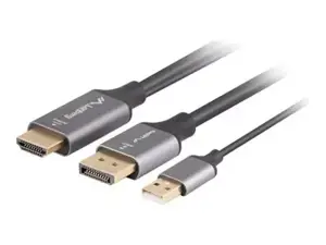 Lanberg HDMI(M)->Displayport(M)  cable 1.8m 4K, Black