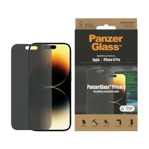 "PanzerGlass" ekrano apsauga, "Apple", "iPhone 14 Pro", Stiklas, Juodas, Privatumas