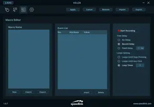 Speedlink wireless mouse Velox RGB, black (SL-680102-BK)