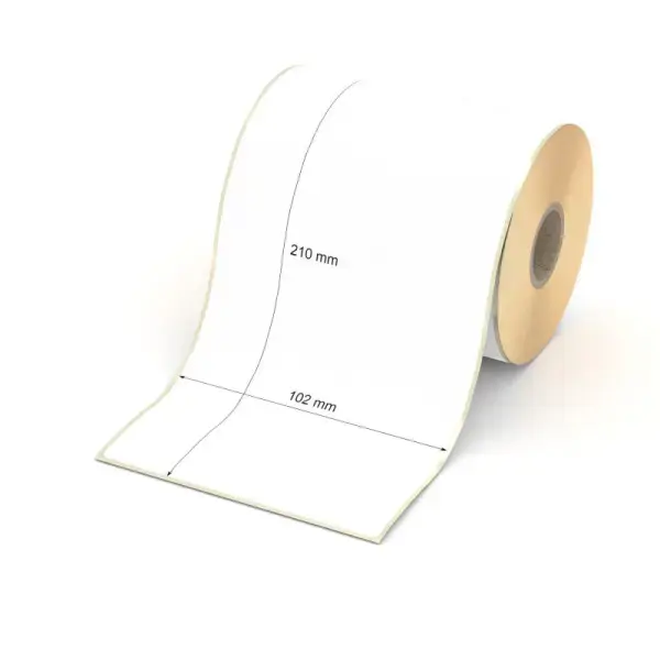 ZEBRA terminė etiketė 102*210 eco white (CORE 76MM)