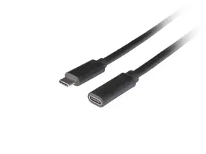 Lanberg USB-C M/F 3.1 Cable | CA-USBE-20CC-0005-BK