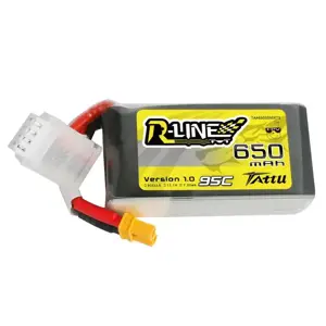 "Tattu R-Line" 650mAh 11.1V 95C 3S1P XT30 Lipo baterija