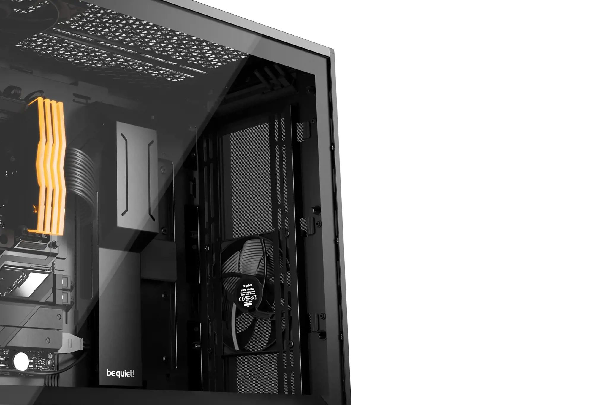 Būkite tylūs! Shadow Base 800 DX Black, Midi Tower, Kompiuteris, Juoda, ATX, EATX, micro ATX, Mini-ITX, Akrilonitrilo butadieno stirenas (ABS), Plienas, Grūdintas stiklas, Multi