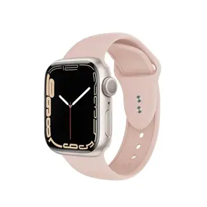 "Crong Liquid Band" dirželis "Apple Watch" 42/44/45/49 mm (Rožinis smėlis)