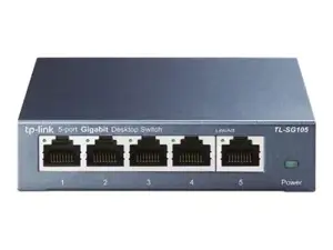 TP-LINK 5 prievadų metalinis gigabitinis komutatorius 5 10/100/1000M RJ45 prievadai palaiko GMP Snooping IEEE 802.1p QoS Plug and Play metalinis korpusas