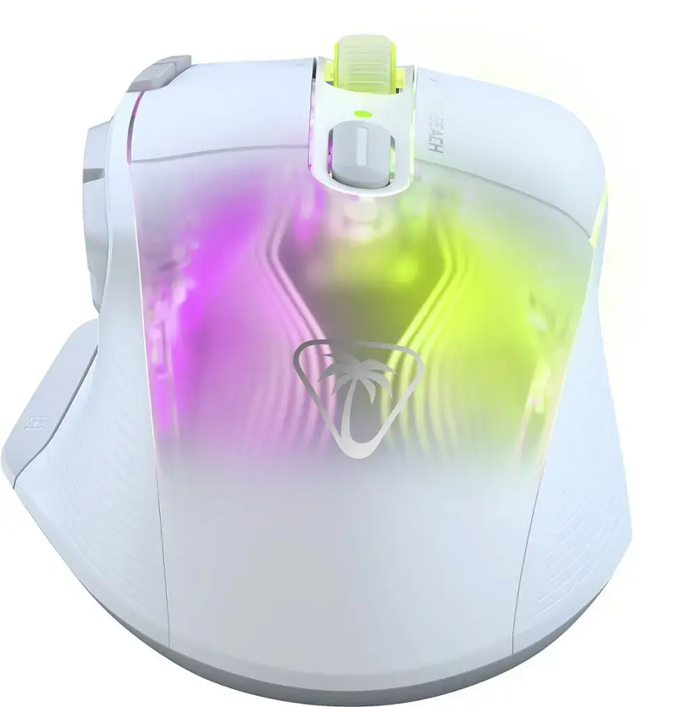 Turtle Beach Kone XP Air, Right-hand, Optical, RF Wireless + Bluetooth, 19000 DPI, White