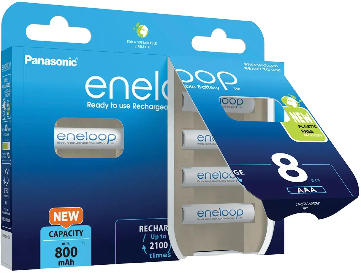 Panasonic Eneloop AAA 800 mAh rechargeable - 8 pcs