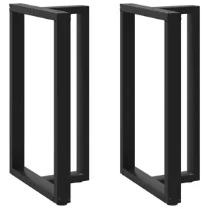 Baro stalo kojos, T formos, 2 vnt., juodos, 60x35x(100-101) cm, plienas