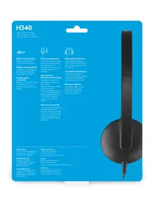 "Logitech Usb H340", laidinis, biuro / skambučių centras, 20 - 20000 Hz, 100 g, ausinės, juodos spalvos