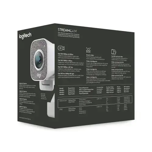 "Logitech StreamCam", 1920 x 1080 taškų, "Full HD", 60 kadrų per sekundę, 1080p, 2 - 3,7 mm, 0,1 m