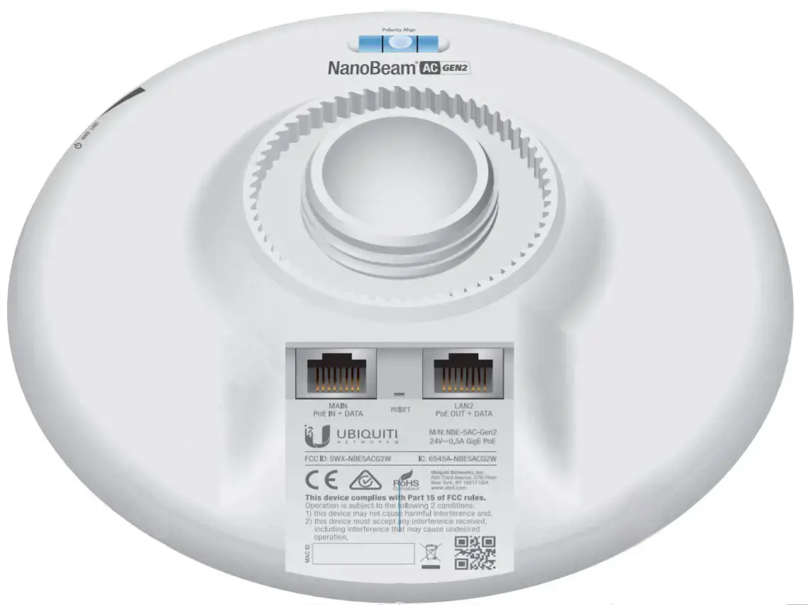 UBIQUITI NanoBeam 5AC Gen2, ES