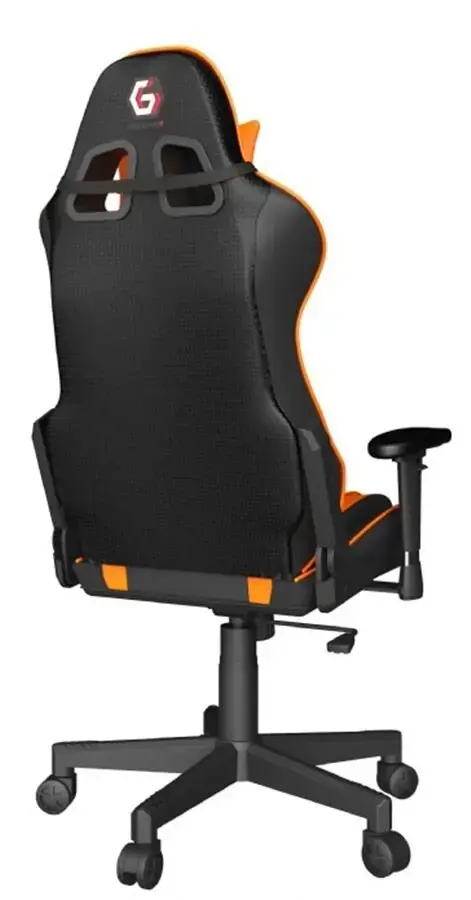GEMBIRD Žaidimų kėdė SCORPION juoda tinklelio oranžinė oda