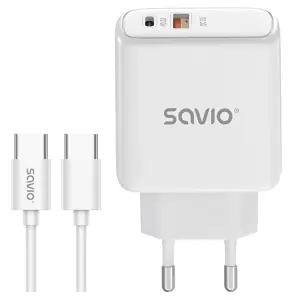 Savio LA-13 mobile device charger Universal White AC Fast charging Indoor