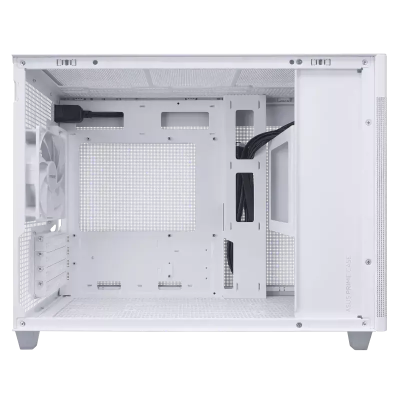 ASUS AP201 PRIME CASE TG WHITE, Mini Tower, Kompiuteris, Balta, micro ATX, Mini-ITX, 17 cm, 33,8 cm