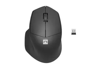 NATEC belaidė pelė "Siskin 2" 1600DPI "Bluetooth 5.0 + 2,4 GHz", juoda