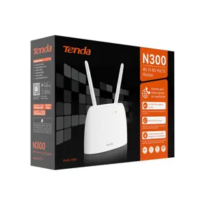 Tenda N300 belaidis maršrutizatorius Fast Ethernet Vienbangis (2,4 GHz) 4G White