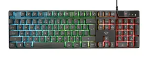"Trust GXT 835 Azor", pilno dydžio (100%), USB, mechaninis, QWERTY, LED, juodas
