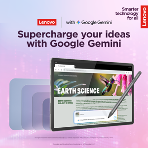 Lenovo Idea Tab Plus Wi-Fi (w/o power adapter) | ZAG70004SE | 12.1 " | Luna Grey | IPS | 2560 x 1600 pixels | MediaTek | Dimensity 6400 | 12 GB | Soldered LPDDR4x | 256 GB | Wi-Fi | Front camera | 8 MP | Rear camera | 13 MP | Bluetooth | 5.2 | Android | 15 or Later | Warranty 24 month(s) | Lenovo Tab Pen