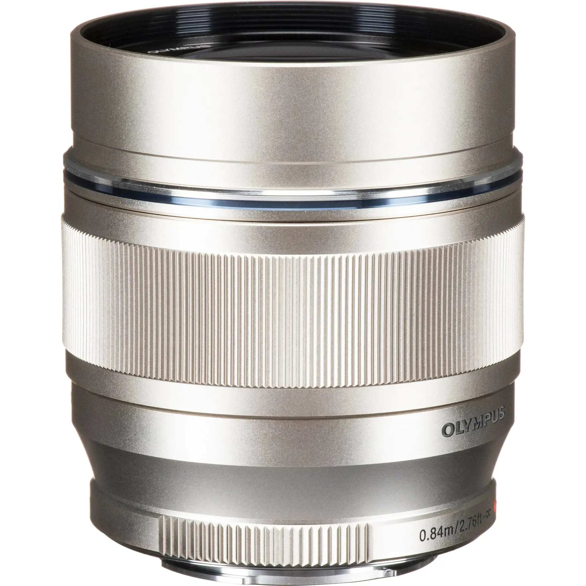 "Olympus M.ZUIKO DIGITAL ED 75mm F1.8" (sidabrinis)
