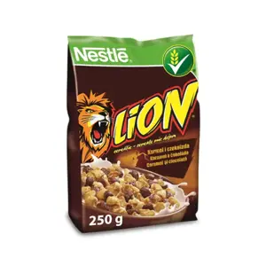 Javų dribsniai NESTLE Lion, su šokoladu ir karamele, 250 g