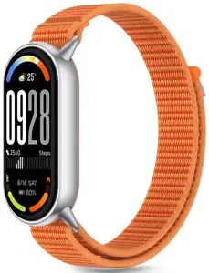 Tech-Protect watch strap Nylon Stripe Xiaomi Smart Band 8/9/10, orange/grey