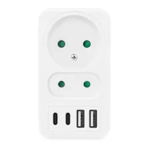 Current socket x2 + 4xUSB Maclean, splitter with 2 sockets, 2xUSB A, 2xUSB C PD 20W, 1x16A + 1x6A, …