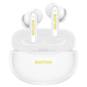 Buxton BTW 7200 White Tuya - In-ear wireless earphones with charging case, white
