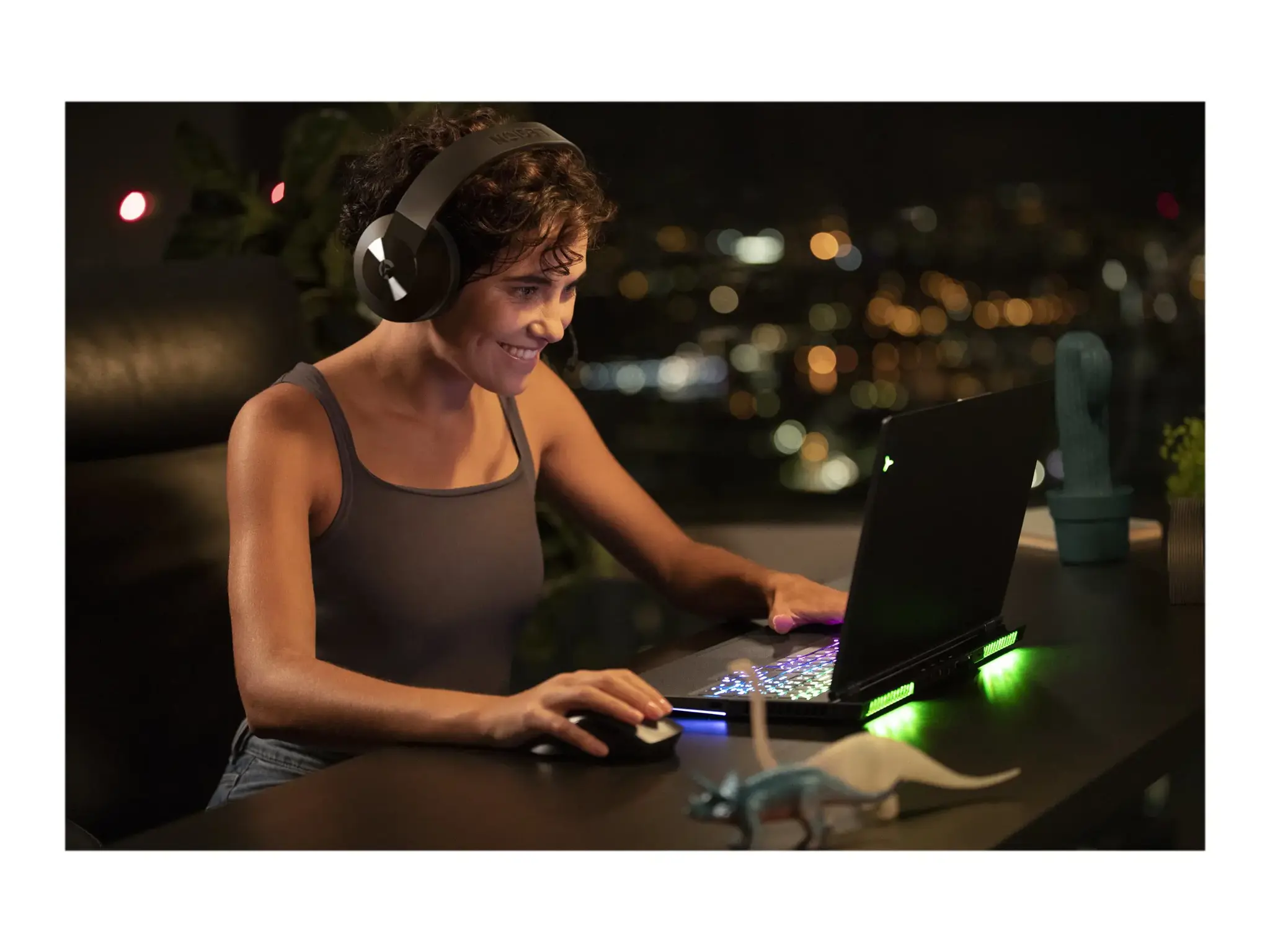 Lenovo Legion H600, laidinis ir belaidis, žaidimų, 20 - 20000 Hz, 320 g, ausinės, juodos spalvos
