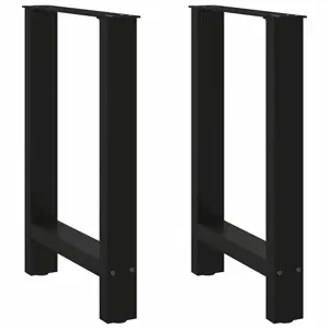 Valgomojo stalo kojos, juodos, 2 vnt., 60x(72-73) cm, plienas