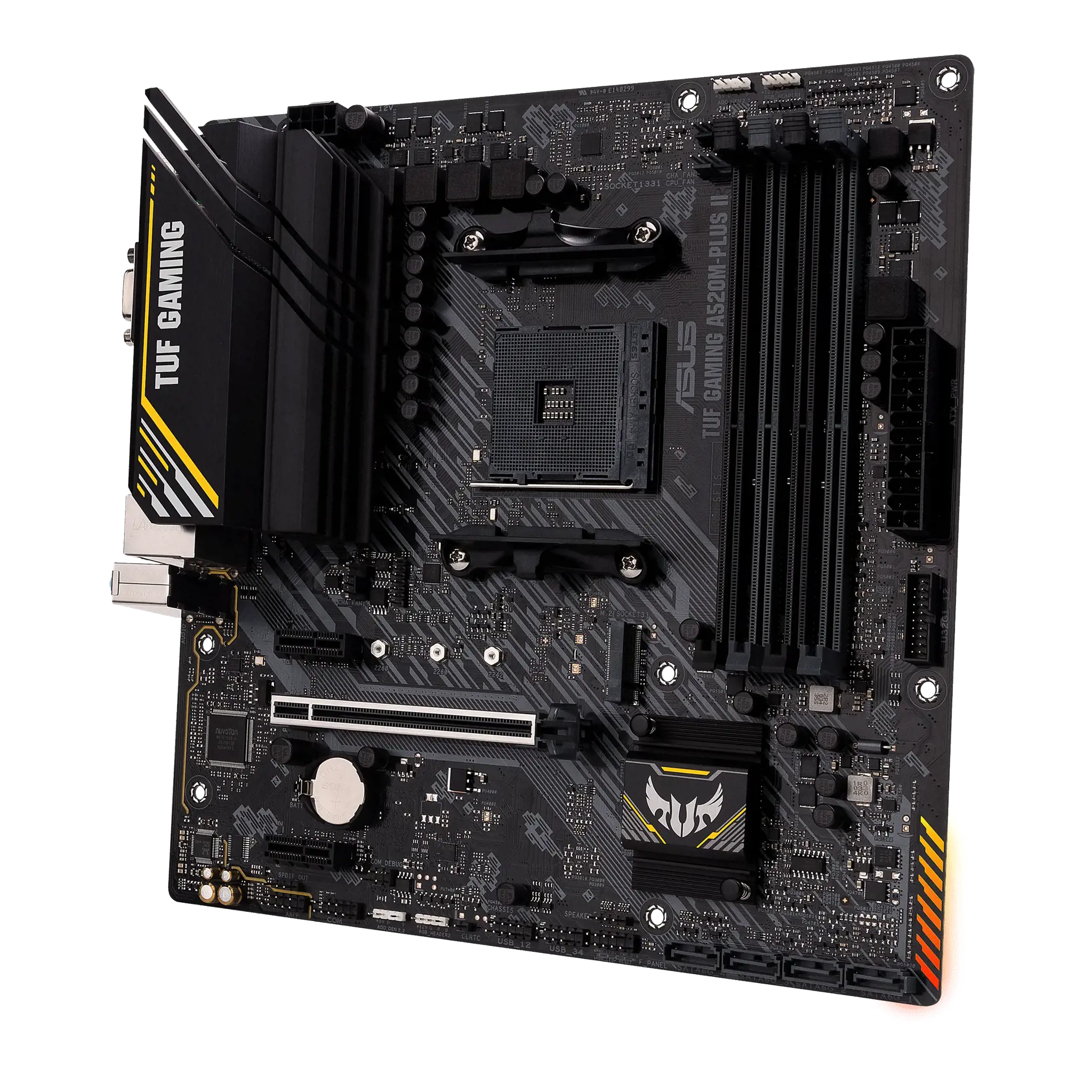 ASUS TUF GAMING A520M-PLUS II, AMD, "Socket AM4", "AMD Ryzen™ 3", "AMD Ryzen™ 5", "AMD Ryzen™ 7", 3 kartos "AMD Ryzen™ 9", 5 kartos "AMD Ryzen 9", "Socket AM4", DDR4-SDRAM, 128 GB