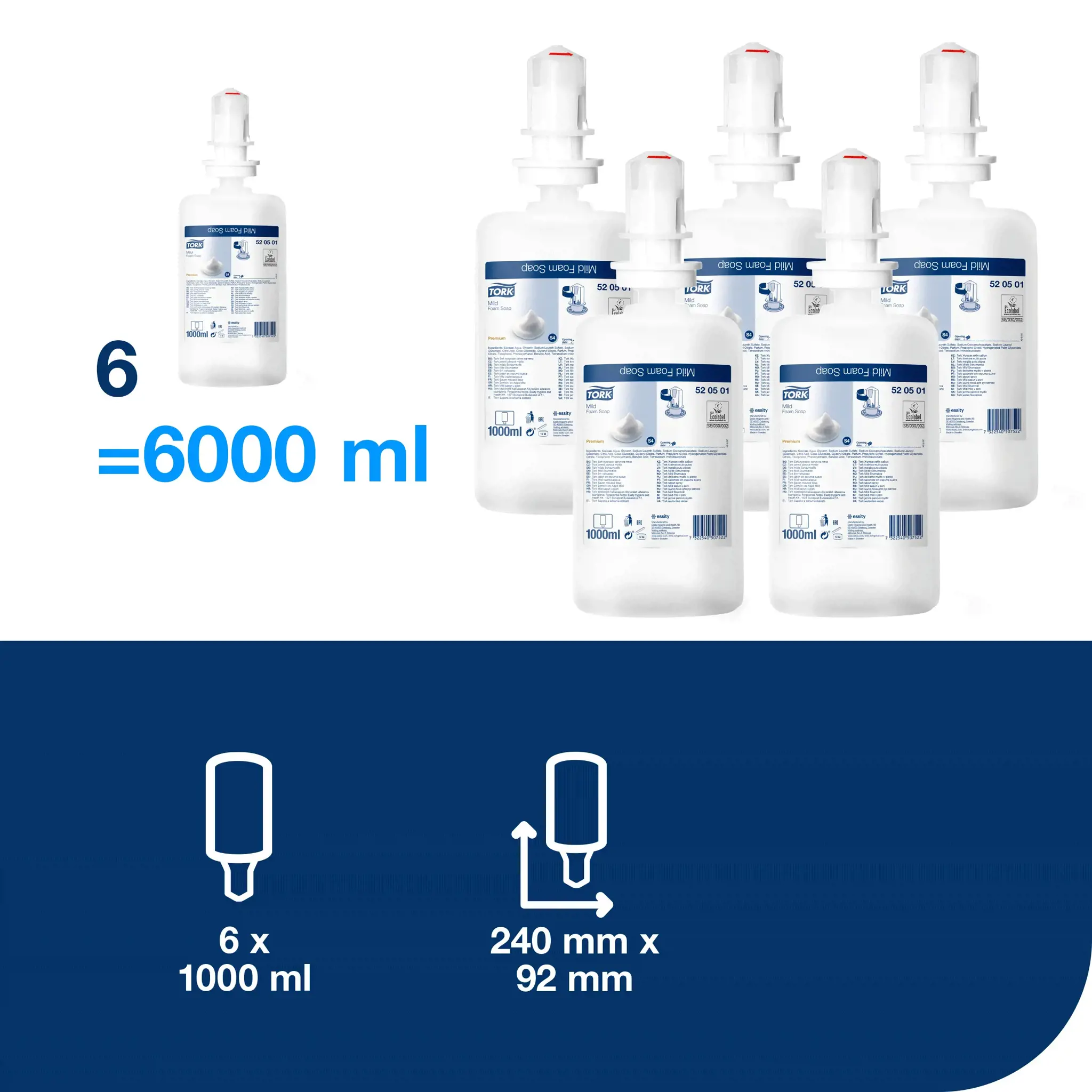 Muilo putos TORK MILD, S4, 520501