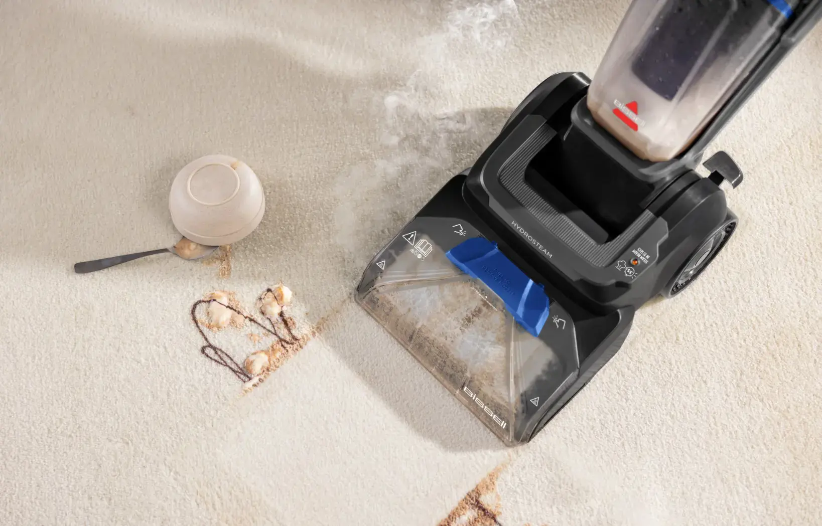 Bissell Carpet Cleaner | PowerWash Hydrosteam | Corded operating | Washing function | 1400 W | Black/Cobalt Blue