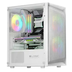 LOGIC ATOS ARGB mini USB 3.0 korpusas baltos spalvos