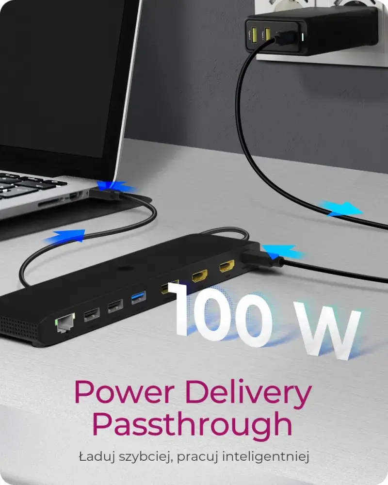 "ICY BOX IB-DK2116-C" daugiafunkcinė nešiojamųjų ir asmeninių kompiuterių prijungimo stotelė