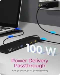 "ICY BOX IB-DK2116-C" daugiafunkcinė nešiojamųjų ir asmeninių kompiuterių prijungimo stotelė