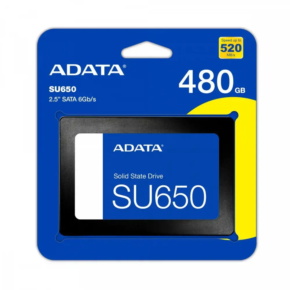 SSD diskas ADATA Ultimate SU650 3D NAND SSD 480 GB, 2.5", Serial ATA III