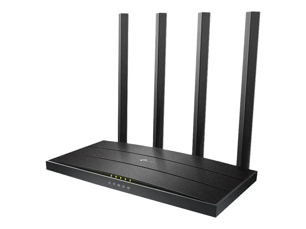 TP-Link AC1900 belaidis MU-MIMO "Wi-Fi" maršrutizatorius, "Wi-Fi 5" (802.11ac), dviejų dažnių (2,4 GHz / 5 GHz), Ethernet LAN, juodas, stalinis maršrutizatorius