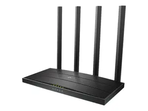 TP-Link AC1900 belaidis MU-MIMO "Wi-Fi" maršrutizatorius, "Wi-Fi 5" (802.11ac), dviejų dažnių (2,4 GHz / 5 GHz), Ethernet LAN, juodas, stalinis maršrutizatorius