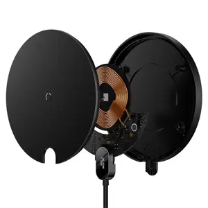 Indukcinis belaidis įkroviklis "Baseus Digital LED 15W" (juodas)
