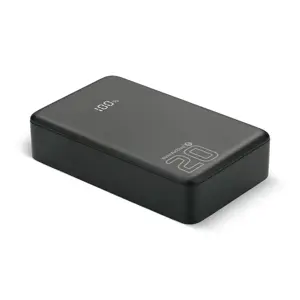 Powerbank 20 000mAh, 1x USB, 2x USB-C, 20W, QC4+, LCD screen, black