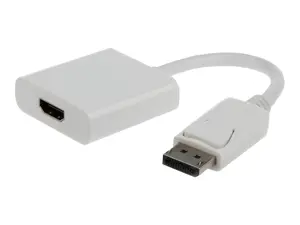 GEMBIRD A-DPM-HDMIF-002-W Gembird Displayport vyriškos ir HDMI moteriškos lyties adapteris, 10 cm