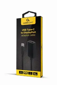 GEMBIRD USB Type-C į "DisplayPort" adapterio kabelis 4K 15 cm juodas