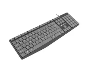 NATEC NKL-1507 "Natec" klaviatūra NAUTILUS SLIM, juoda/pilka, USB, JAV išdėstymas